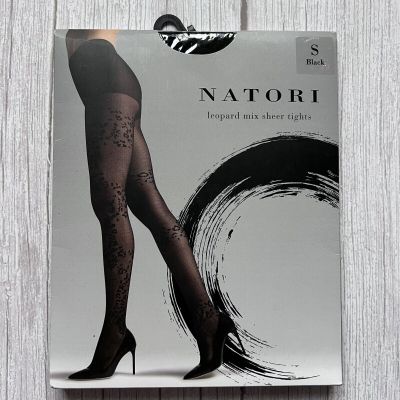 NATORI LEOPARD MIX SHEER TIGHTS SIZE S